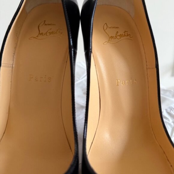 Christian Louboutin Shiny Pigalle Follies 100mm Black 37 - Picture 9 of 11